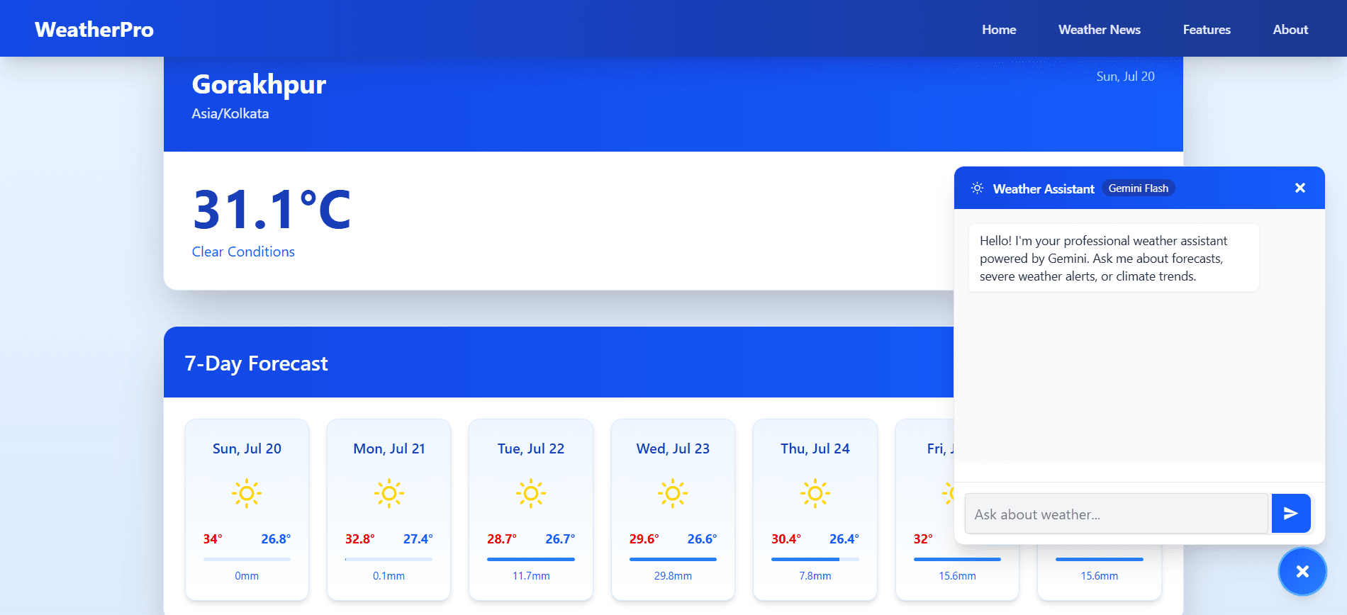 WeatherPro screenshot 1