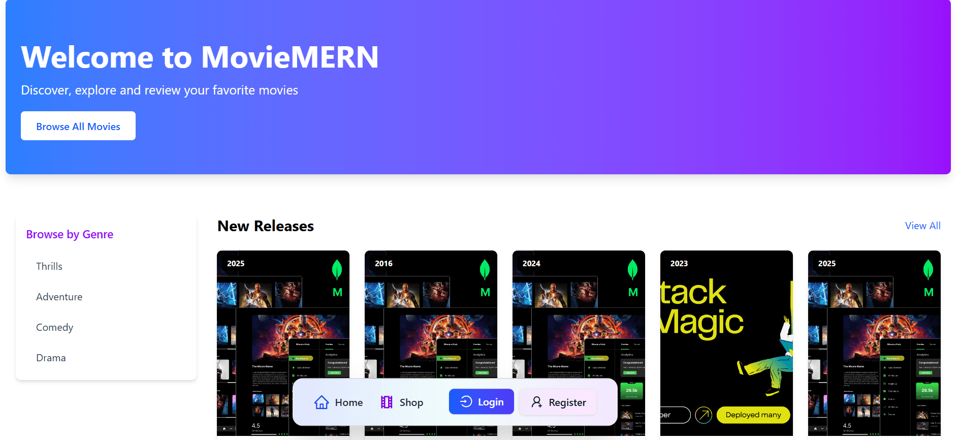 Movie_MERN screenshot 1